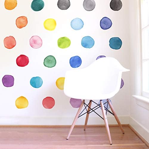 Mej Mej Re-positionable Fabric Wall Decals Color Story Collection-Large Rainbow Dots