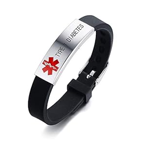 Medical Alert Customized ID Bracelet Free Custom Engraving Personalized Gift Adjustable Wristband for Men Women in Emergency First Aid