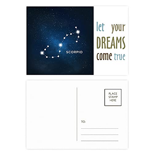 Cartes postales Scorpion Constellation idée cadeau pour anniversaire du zodiaque