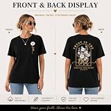 Trust in The Lord Christian Shirt for Women Floral Faith T Shirt Bible Verse Graphic Tee