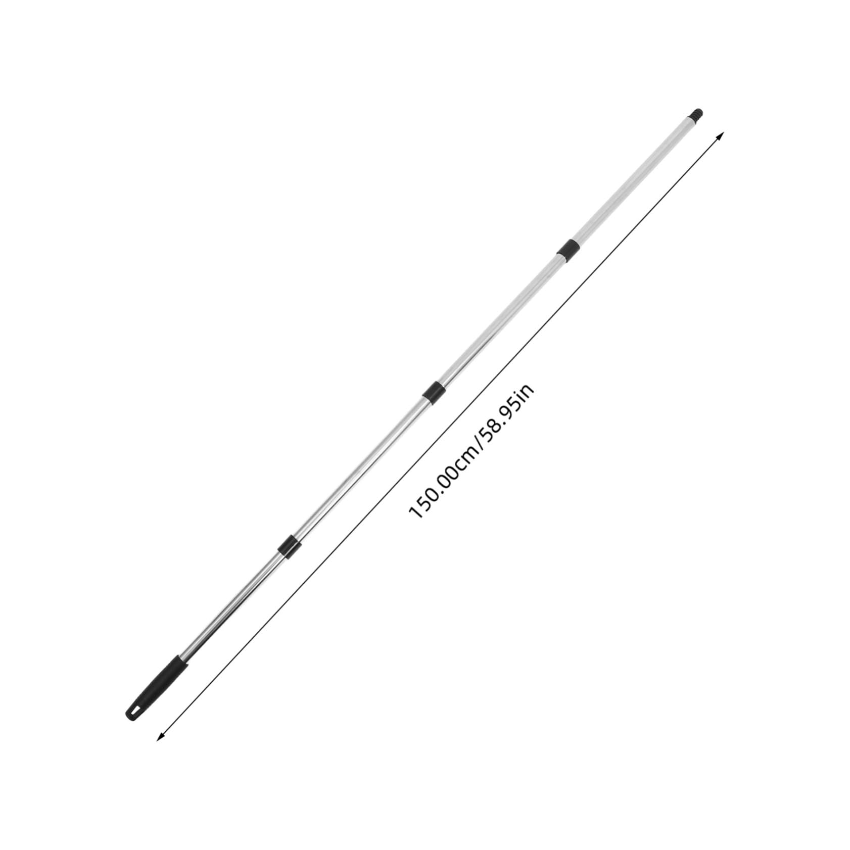 WOFASHPURET Stainless Steel Telescopic Mop Handle Section Extendable Design for Versatile Home Cleaning Compatible with Mop Ergonomic and Easy to Store Black Finish
