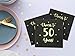 Cheers to 50 Years Cocktail Napkins | Happy 50th Birthday Decorations for Men and Women and Wedding Anniversary Party Decorations | 50-Pack 3-Ply Napkins | 5 x 5 inch folded (Black)