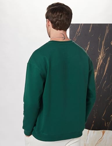 Image of Amazon Brand - Symbol Men Cotton Rich Light Weight Crew Neck Sweatshirt (Regular Fit) (Available in Plus Sizes)