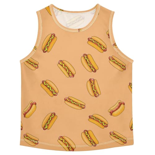 J JOYSAY Hotdog Relish Mustard Boys Tank Top Sleeveless Muscle Shirts Quick Dry Kids T-Shirts 3-15T