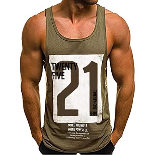 Camiseta de Tirantes Hombre Deportiva Bodybuilding Culturismo Camiseta sin Mangas Fitness Deporte Masculina para Entrenar Gym
