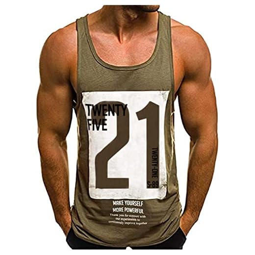 Camiseta de Tirantes Hombre Deportiva Bodybuilding Culturismo Camiseta sin Mangas Fitness Deporte Masculina para Entrenar Gym