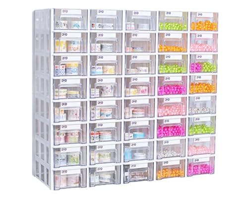 Andula ���[�{�b�N�X 40�Z�b�g ���ޕۊ� �����o�������[�{�b�N�X �c�[���L���r�l�b�g ���� �����o�� ���� ���x���t���\ ���O���\ ���ړI �p�[�c�L���r�l�b�g (�z���C�g,�����ȃp�[�e�B�V����)