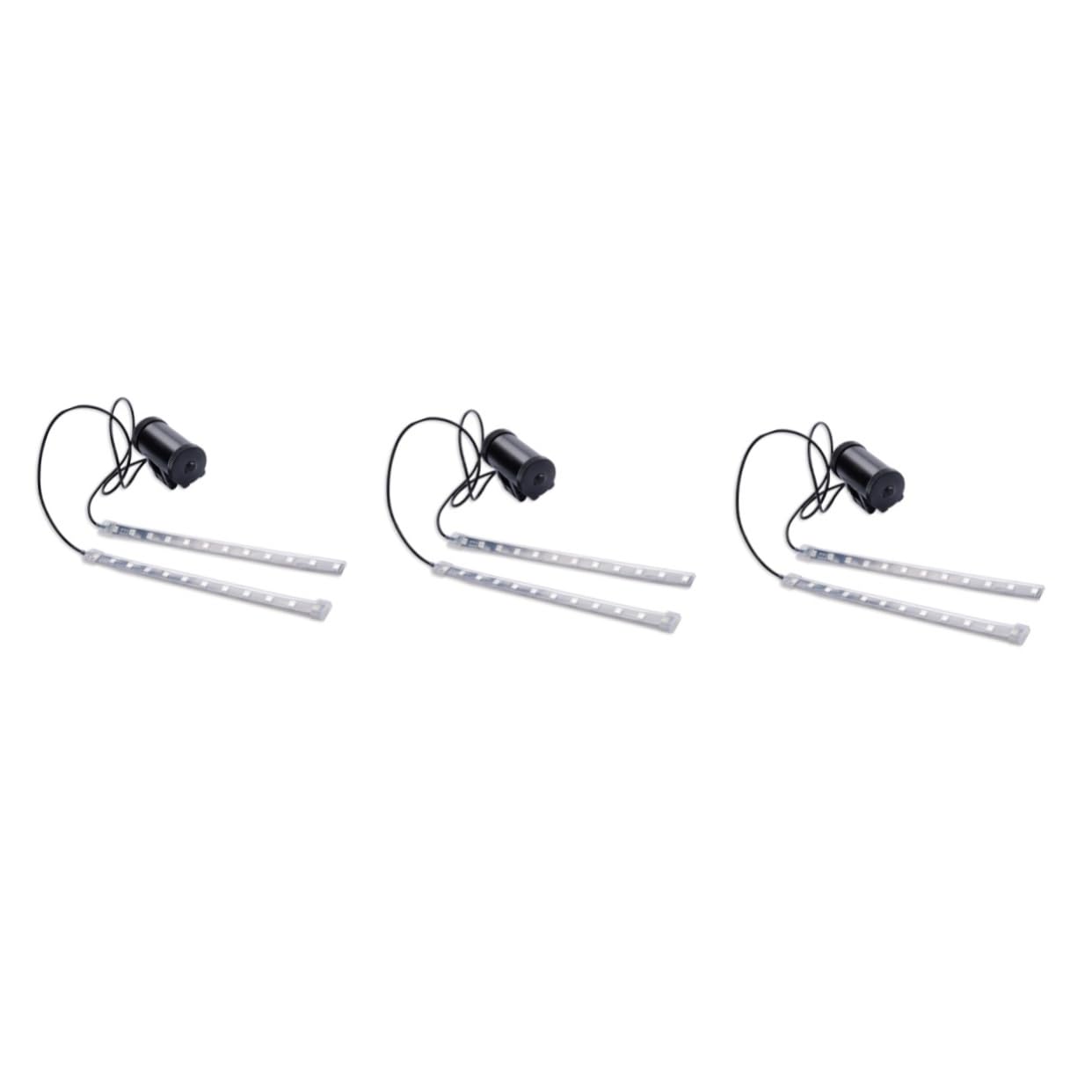 Sosoport Lot de 3 Feux de Vélo à 5 8 LED : 5 Couleurs 8 Modes Installation Facile Éclairage de Coffre de Vélo Feux de Jour Feu de Hayon