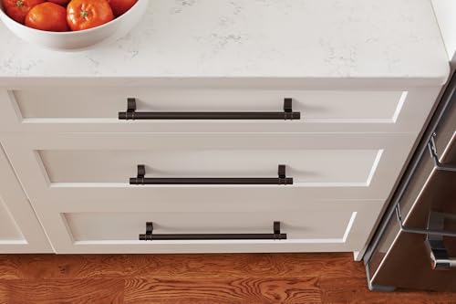 Image of Amerock Davenport 10-1 /16 inch (256mm) Center-to-Center Oil-Rubbed Bronze Cabinet Pull, BP36620ORB