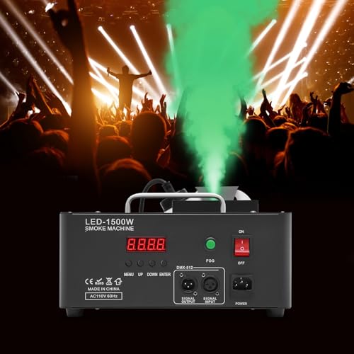 Máquina de humo profesional y eficiente de 1500 W con efectos de iluminación LED coloridos, ideal para fiestas, bodas, presentaciones en vivo y diversos eventos festivos miniatura 3