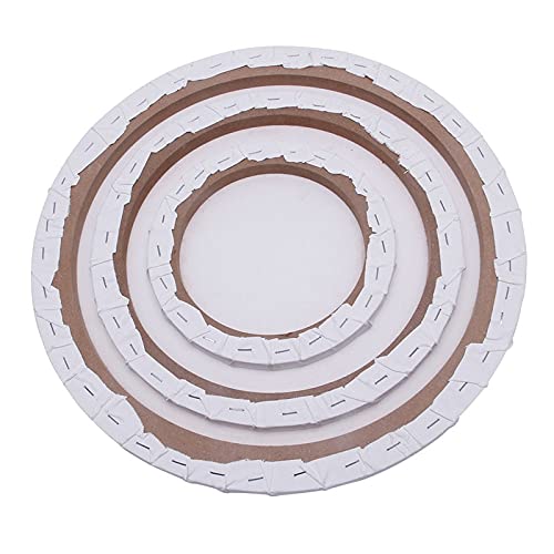 IBOWZ Toile de Peinture Coton Toile Calico Tissu pour Peinture 1 Pcs Rond Toile Panneau Blanc Coton Acrylique Art Artiste Peinture À l'huile