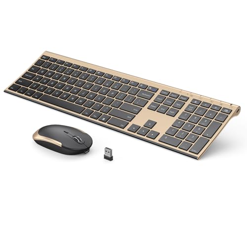Wireless Keyboard and Mouse, Vssoplor 2.4GHz Rechargeable...