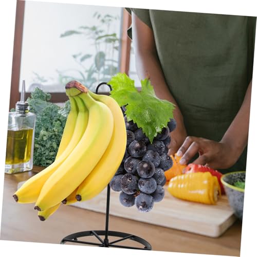 TOYANDONA Metal Banana and Grape Hanging Hook Double Hook Fruit Display Rack Kitchen Fruit Holder for Fresh Banana Storage on Countertop for Home Use - Image 3