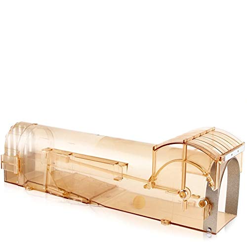 Preisvergleich Produktbild ele ELEOPTION Maus Lebendfallen Mausefalle Rattenfalle Mäusefalle Marderfalle Katzenfalle Lebend (Braun Transparent)