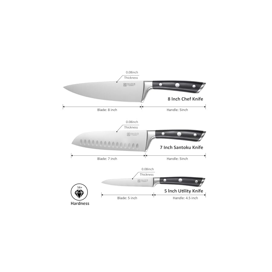 PAUDIN-Kitchen-Knives-Set-Switzer-3-Piece-Chefs-Knife-Set-High-Carbon-Stainless-Steel-with-Ultra-Sharp-Blade-Plastic-Handle-Professional-Chef-Knives PAUDIN Kitchen Knives Set, Switzer 3-Piece Chefs Knife Set High Carbon Stainless Steel with Ultra Sharp Blade & Plastic Handle Professional Chef Knives