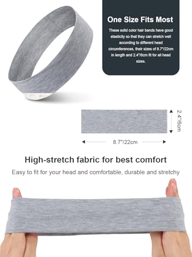 Image of DRESHOW 16 Pcs Sports Headbands for Women Non-Slip Stretchy Fashion HairBand Curly Hair Headband Soft Hair Accessories for Daily Wear Workout Yoga Running