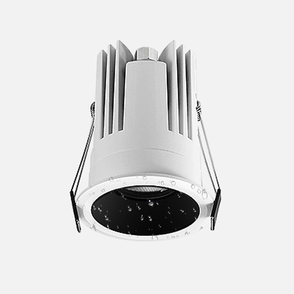 Ip65 Wodoodporna lampa wpuszczana do pokoju dziennego, oświetlenie sufitowe, wpuszczane reflektory LED, kierunkowskazy do balkonu, przedpokoju, wejścia, ganku/Svart3500K/7W