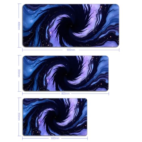 Tapis de souris durable vortex cosmique avec base antidérapante premium