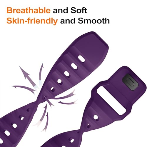 Image of ACM Watch Strap Slide 42mm 44mm 45mm 46mm 49mm Sports Silicone Belt compatible with Fire-Boltt Visionary Bsw046 Smartwatch Breatheable Band