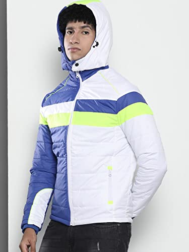 Image of The Indian Garage Co Men Slim Fit Solid Puffer Jackets