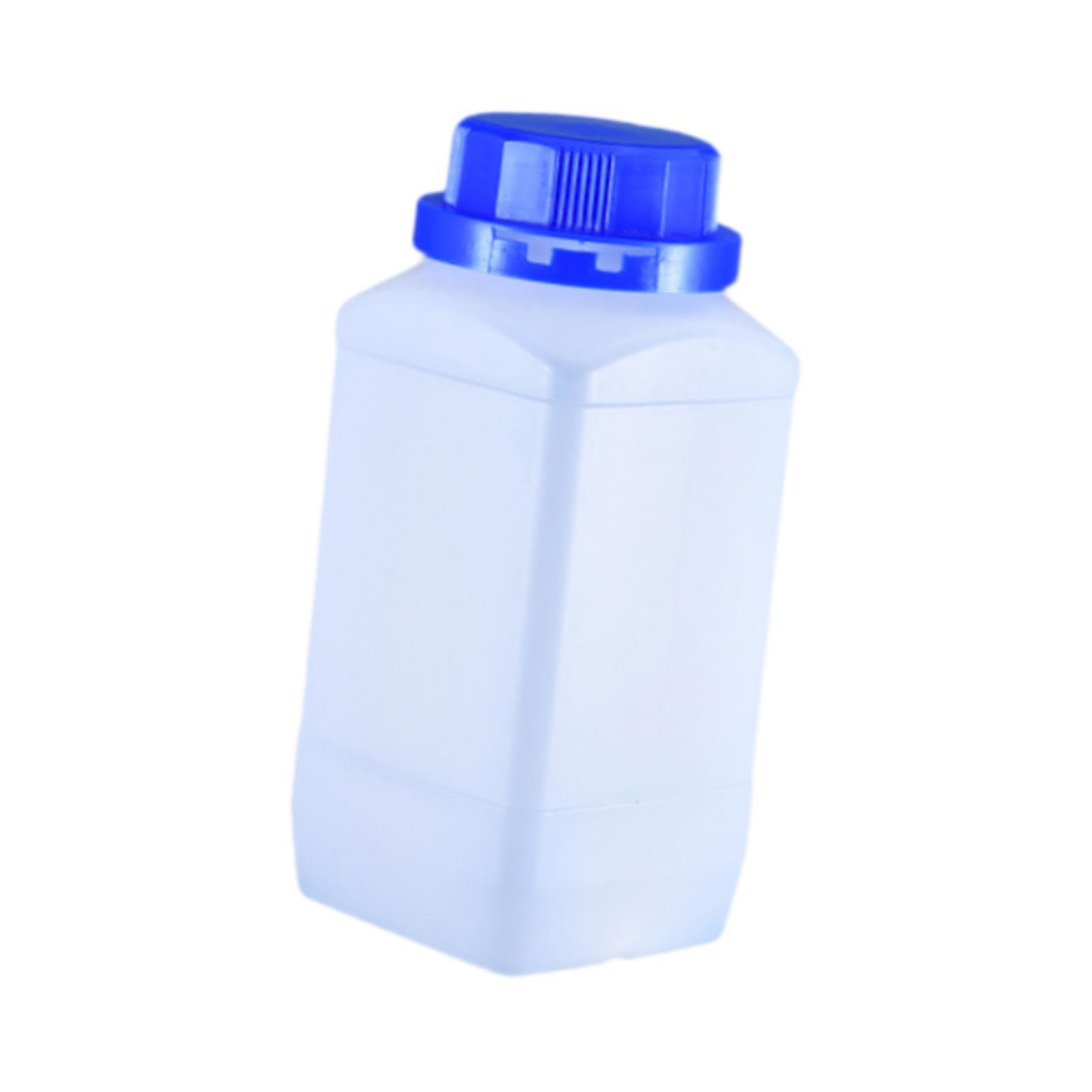 Neaxgeandx With Blue Cap Wide Mouth Square Bottle 1L Chemical Dispenser Bottle For Laboratories Reagent Semitransparent