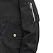 Men's Fur Collar Bomber Jacket Casual Button Military Cargo Jackets Sherpa Fleece Lined Trucker Coats (Medium,Black)