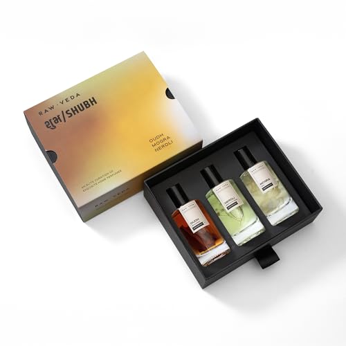 Image of Shubh - The Auspicious Box | Home Perfume Gift Set | 3X50ml | Luxury Air Freshener | Oudh + Mogra + Neroli Room Sprays | Made with 100% Natural Essential Oils