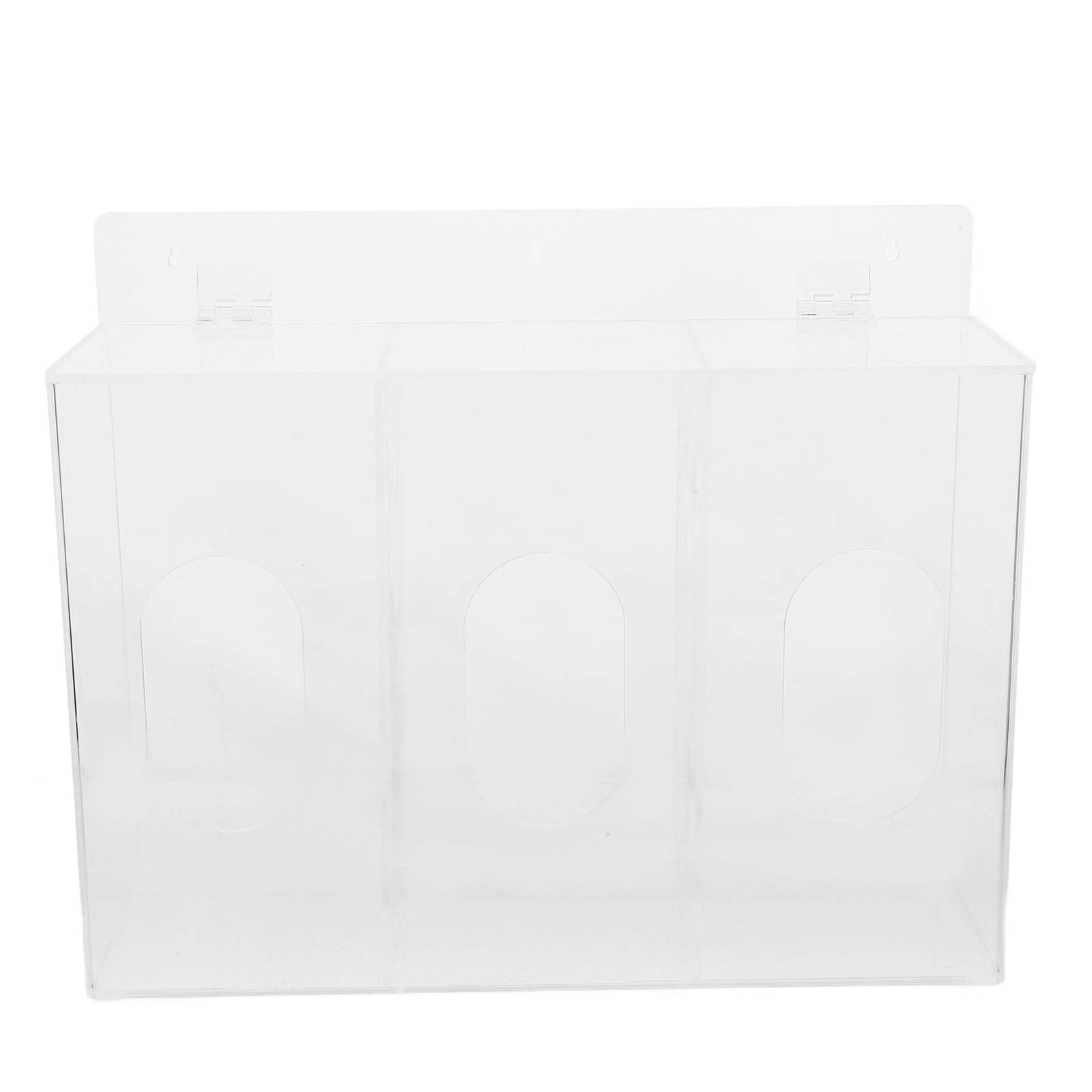 Zerodeko Dispenser da Parete in Acrilico Trasparente per Mascherine e Guanti 3 Scomparti Multifunzionale per Laboratorio e Organizzazione Efficiente