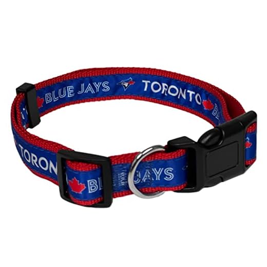 MLB PET Collar Toronto Blue Jays Dog Collar, Medium. Baseball Team Collar for Dogs & Cats. A Shiny & Colorful Dog & Cat Collar Licensed by The MLB