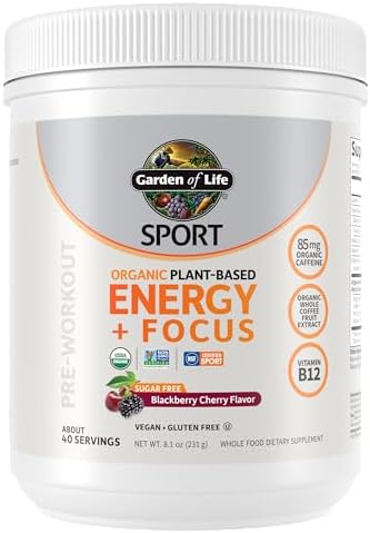Garden of Life Sport Organic Plant-Based Energy + Focus Vegan Cle...