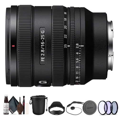 Sony FE 16-25mm F2.8 G Wide-Angle Zoom Lens (SEL1625G) – Compact for Full-Frame E-Mount | + Filter...