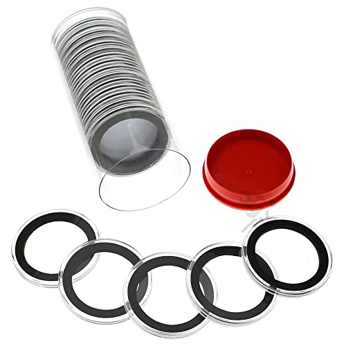 Soporte para monedas 37mm con tubo almacenamiento miniatura 1