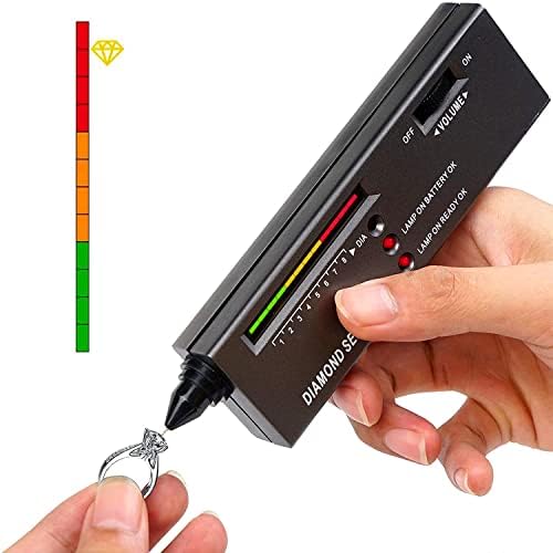 mollo Diamond Tester High Accuracy Diamond Tester Pen Jewelry Diamond Tester Professional Diamond Selector Diamond Tester Kit for Novice & Expert, Thermal Conductivity Meter (Diamond Tester), (DT-1)