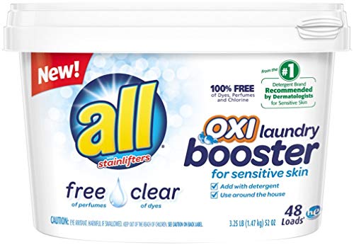 OXI Laundry Booster for Sensitive Skin, Free Clear, 52 Ounces, 48 Loads (3 Pack)