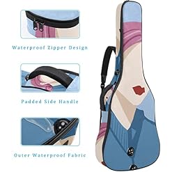 Housse de transport étanche pour guitare avec bandoulière réglable Motif fille, Multicolore 03., 42.9×16.9×4.7 in… - Les Beatles, Paul McCartney, John Lennon, RIngo Starr, George Harrison Housse de transport étanche pour guitare avec bandoulière réglable Motif fille, Multicolore 03., 42.9x16.9x4.7 in… – Image 4