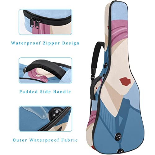 Housse de transport étanche pour guitare avec bandoulière réglable Motif fille, Multicolore 03., 42.9×16.9×4.7 in… - Les Beatles, Paul McCartney, John Lennon, RIngo Starr, George Harrison Housse de transport étanche pour guitare avec bandoulière réglable Motif fille, Multicolore 03., 42.9x16.9x4.7 in… – Image 5