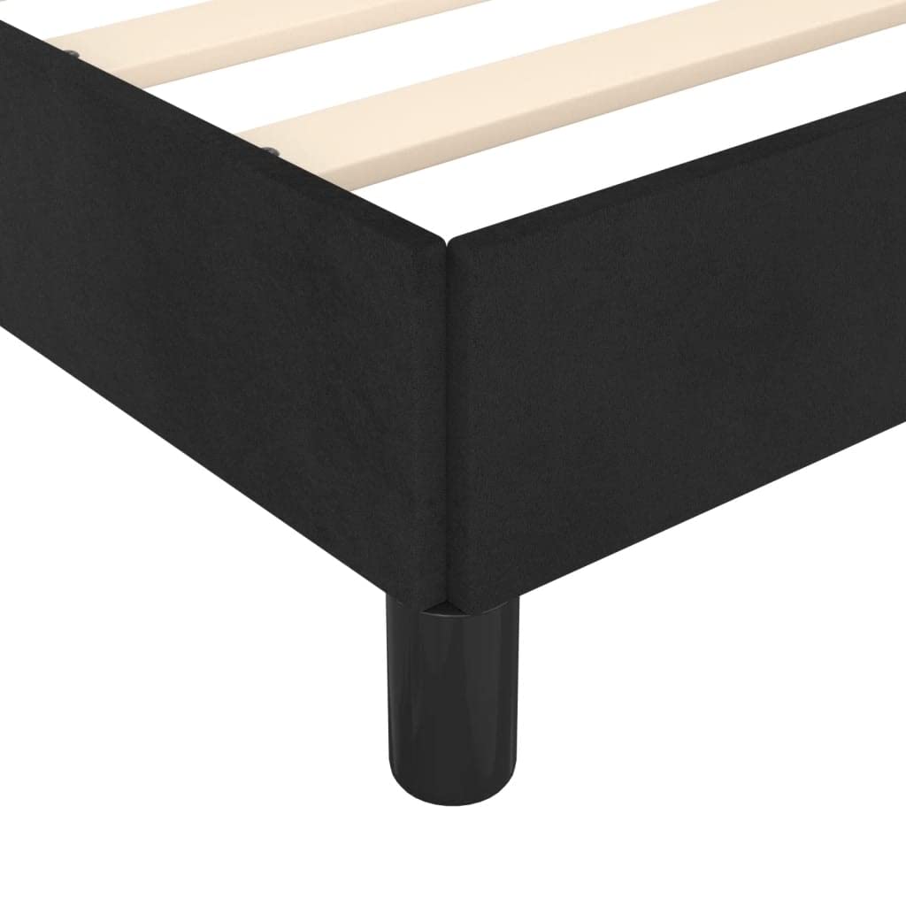 vidaXL Polsterbett, Bett Bettgestell mit Lattenrost, Schlafzimmerbett Doppelbett mit Stützbeinen, Bettrahmen Schlafzimmermöbel, Schwarz 120x200cm Samt