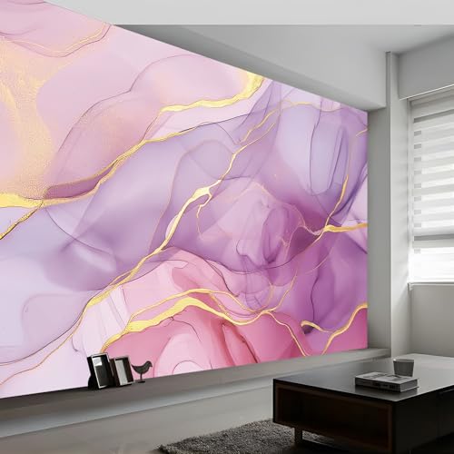 Papier peint intissé rose violet décoration murale salon chambre affiche photo 350x256