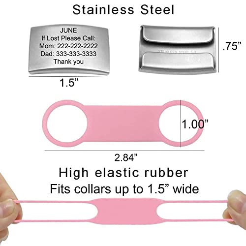Silicone Attachment Replacement - Waterproof, Silent Pet ID or Band ID Holder - Plate Not Included - Single (Qty 1)