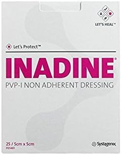 Inadine Non Adherant Dressings | Water Resistant | Infection Preventing | 5x5cm
