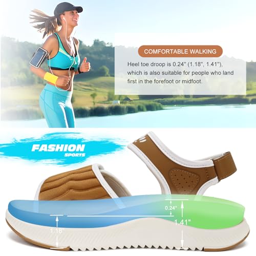 Image of ONCAI Walking Sandals Women,Arch Support Hiking Sandals with Orthotic Outdoor Footbed for Plantar Fasciitis,Water Athletic Platform Sandalias Mujer with 3 Adjustable Strap (US Size 6-12)