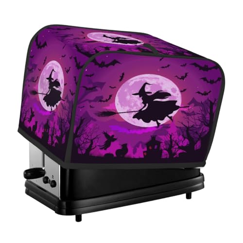 Cubierta morada para tostadora de bruja