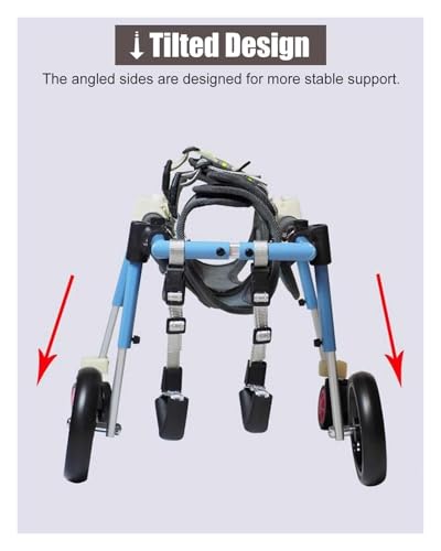 Fauteuil pour chien paralysé à 4 roues réglable XS - 4