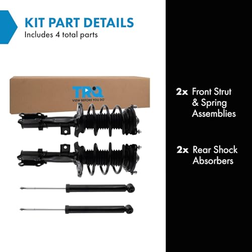 Image of TRQ Front and Rear Complete Strut Assembly & Shock Absorber Kit Complete Strut & Coil Spring Assembly Compatible with 2018-2023 Hyundai Kona