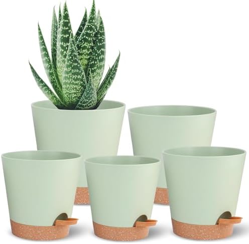 Vasos autoirrigáveis para plantas ao ar livre, 19 cm, 19 cm, 5 cm...