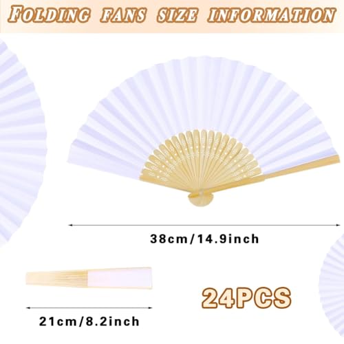 Fans de Pliage en Papier Blanc Cadeau d'Invité pour Célébration Unique - 7