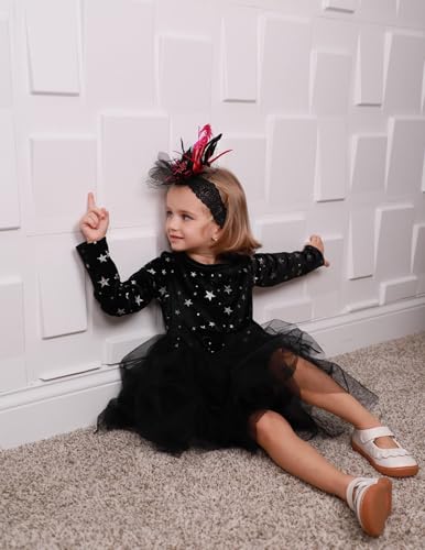 Arshiner Toddler Girls Fall Winter Velvet Dress Irregular Hem Tulle Long Sleeve Dresses Cute Bowknot Clothes4