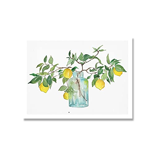Affiche abstraite orange citronnier décoration murale cuisine - 5