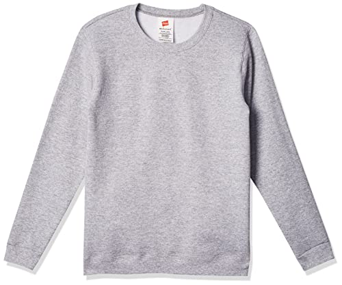 Hanes Boys' EcoSmart Sweatshirt, Cotton Crewneck Pullover, Kids' Fleece Sweatshirt