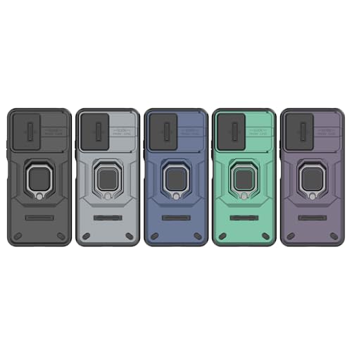 Image of CamShield Pro Case with Slide Camera Protection and 360 Protection Ring Stand Bumper Back Case Cover for Mi Redmi Note 12 / Note 12 4G (Blue)